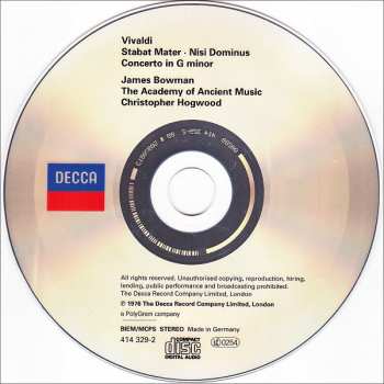 CD Antonio Vivaldi: Stabat Mater • Nisi Dominus