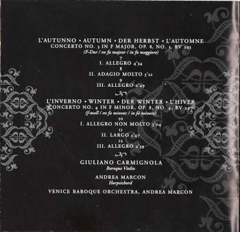 CD Antonio Vivaldi: Die Vier Jahreszeiten - 3 Konzerte Für Violine & Orchester (Ersteinspielung)