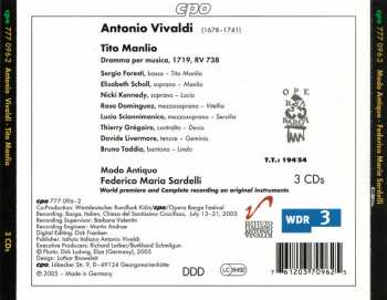 3CD/Box Set Antonio Vivaldi: Tito Manlio