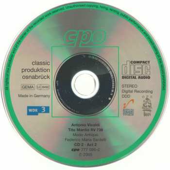 3CD/Box Set Antonio Vivaldi: Tito Manlio