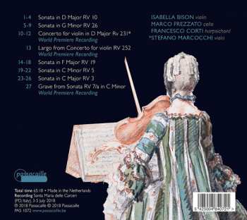 CD Antonio Vivaldi: Violin Sonatas & Concerto