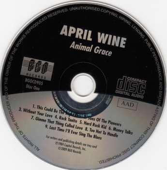 2CD April Wine: Animal Grace / Walking Through Fire