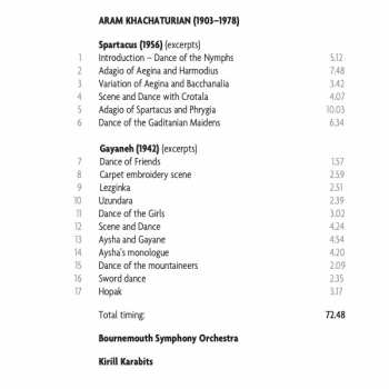 CD Aram Khatchaturian: Spartacus . Gayaneh (Excerpts)