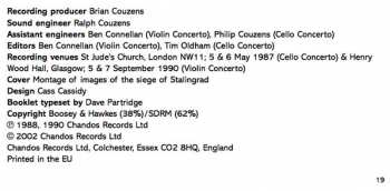 CD Aram Khatchaturian: Violin Concerto; Cello Concerto