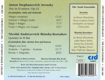 CD Nikolai Rimsky-Korsakov: Trio In D Minor For Pianoforte, Violin & Violoncello Op 32; Quintet For Flute, Clarinet, Horn, Bassoon & Pianoforte