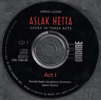 2CD/Box Set Sakari Oramo: Aslak Hetta, Opera In Three Acts