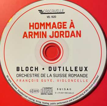 CD L'Orchestre De La Suisse Romande: Hommage