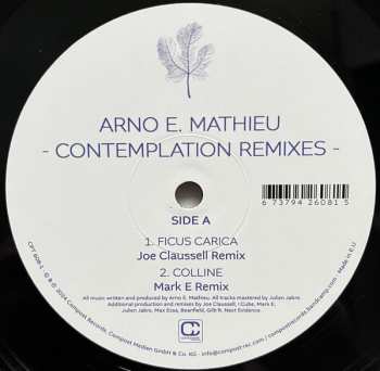 2LP Arno E. Mathieu: Contemplation Remixes