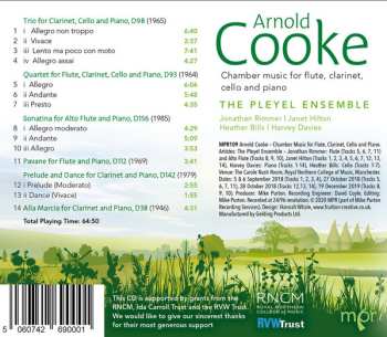 CD Arnold Cooke: Chamber Music For Flute, Clarinet, Cello And Piano