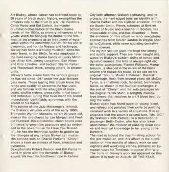 CD Art Blakey & The Jazz Messengers: Album Of The Year