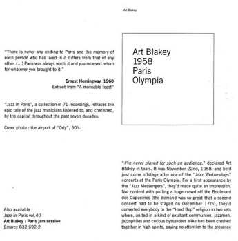 CD Art Blakey & The Jazz Messengers: 1958 Paris Olympia DIGI
