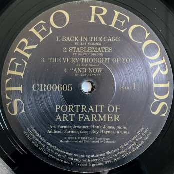 LP Art Farmer: Portrait Of Art Farmer