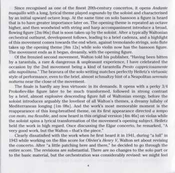 SACD Sir William Walton: Concerto For Violin And Orchestra / Concerto For Violin And Orchestra (Original Version)