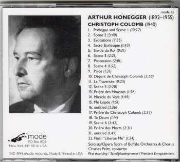 CD Arthur Honegger: Christophe Colomb