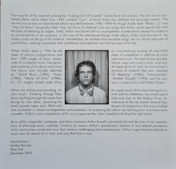 2LP Arthur Russell: Calling Out Of Context