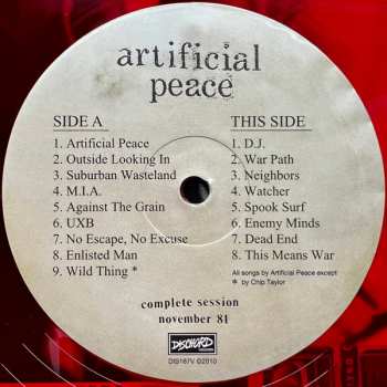 LP Artificial Peace: Complete Session November 81 CLR