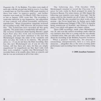 CD Arturo Benedetti Michelangeli: The Early Recordings - 1