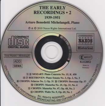 CD Arturo Benedetti Michelangeli: The Early Recordings - 2