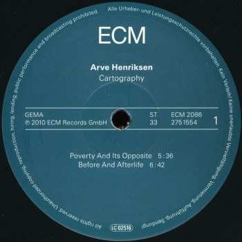 2LP Arve Henriksen: Cartography