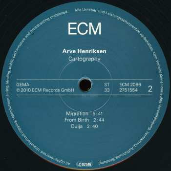 2LP Arve Henriksen: Cartography