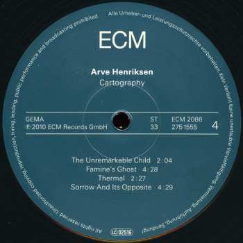 2LP Arve Henriksen: Cartography