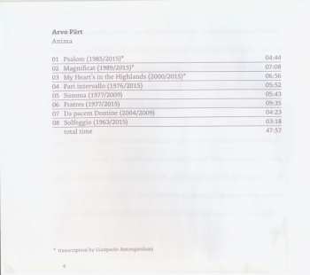 CD Arvo Pärt: Anima