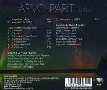 CD Arvo Pärt: Magnificat • Stabat Mater