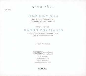CD Arvo Pärt: Symphony No. 4