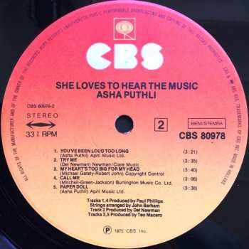 LP Asha Puthli: She Loves To Hear The Music