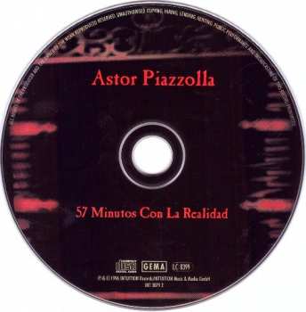 CD Astor Piazzolla: 57 Minutos Con La Realidad