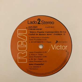 LP Astor Piazzolla Y Su Conjunto 9: Música Popular Contemporánea De La Ciudad De Buenos Aires, Volumen 1