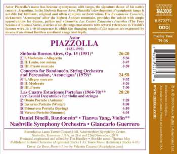 CD Astor Piazzolla: Sinfonía Buenos Aires • Bandoneón Concerto, 'Aconcagua' • Las Cuatro Estaciones Porteñas
