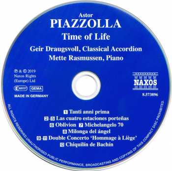 CD Astor Piazzolla: Time Of Life