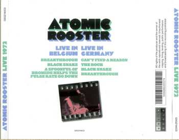 CD Atomic Rooster: Live 1972