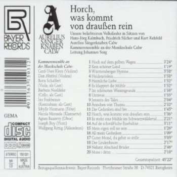 CD Aurelius-Sängerknaben Calw: Horch, Was Kommt Von Draußen Rein