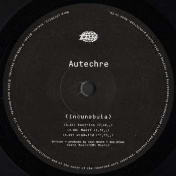 2LP Autechre: Incunabula