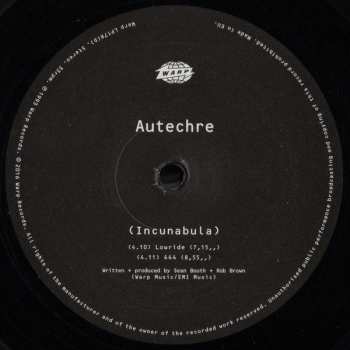 2LP Autechre: Incunabula