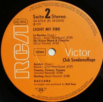 LP Baccara: Light My Fire