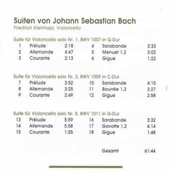 SACD Johann Sebastian Bach: Suites For Cello Solo 1, 3 And 5