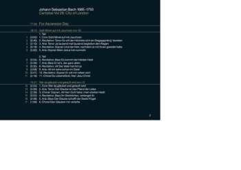 CD Johann Sebastian Bach: Cantatas Vol. 28: City Of London 