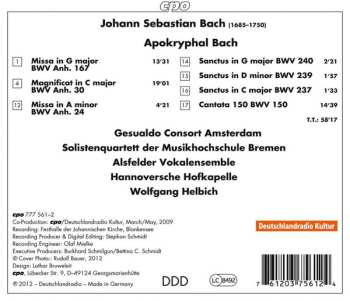 CD Johann Sebastian Bach: Apocryphal Bach Masses II: Masses • Magnificat • Cantata 150 • Sanctus