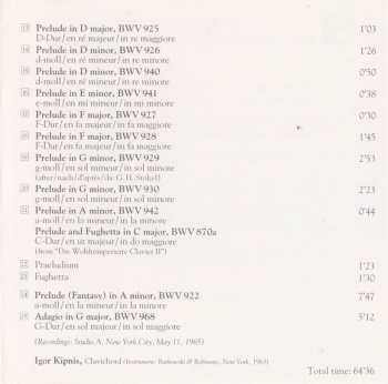 CD Johann Sebastian Bach: Italian Concerto • English Suite No. 2 • 12 Little Preludes