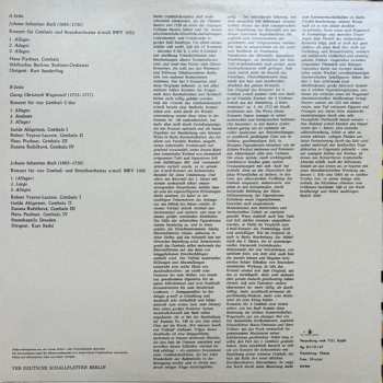 LP Johann Sebastian Bach: Konzert Für Cembalo Und Streicher D-Moll / Konzert Für Vier Cembali Und Streicher A-Moll / Konzert Für Vier Cembali C-Dur