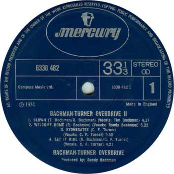 LP Bachman-Turner Overdrive: Bachman-Turner Overdrive II