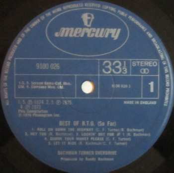 LP Bachman-Turner Overdrive: Best Of B.T.O. (So Far)