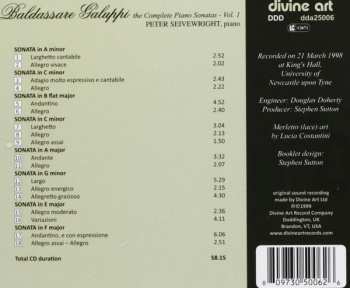 CD Baldassare Galuppi: Complete Piano Sonatas Vol.1 