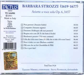 CD Barbara Strozzi: Ariette A Voce Sola Op. 6, 1657