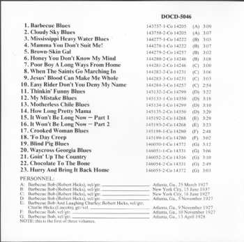 CD Barbecue Bob: Complete Recorded Works In Chronological Order: Volume 1 (25 March 1927 To 13 April 1928)
