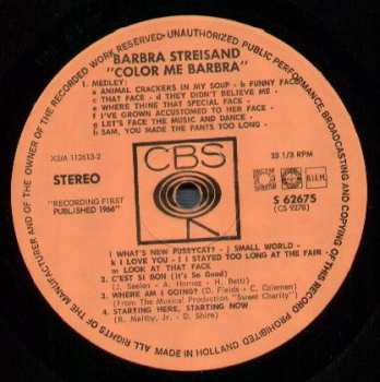 LP Barbra Streisand: Color Me Barbra