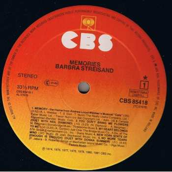 LP Barbra Streisand: Memories